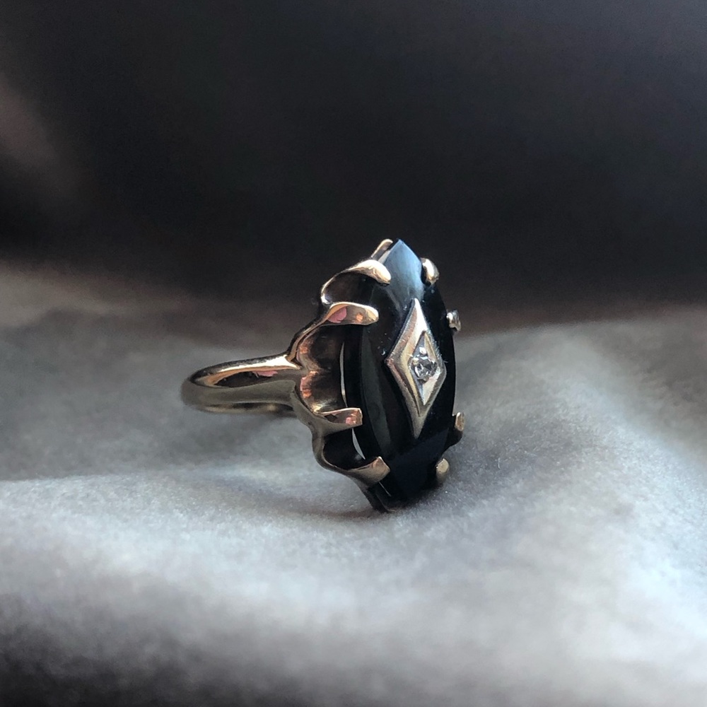 10k vintage Art Deco ring - Picture 3 of 10